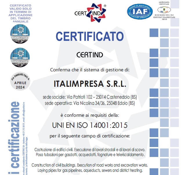 ISO 14001 Italimpresa S.r.l.
