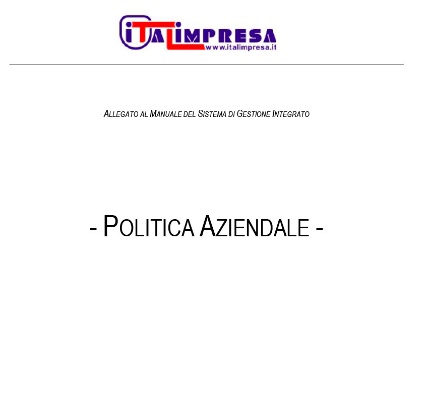 Politica aziendale Italimpresa